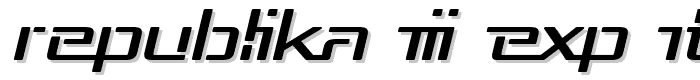 Republika III Exp Italic font